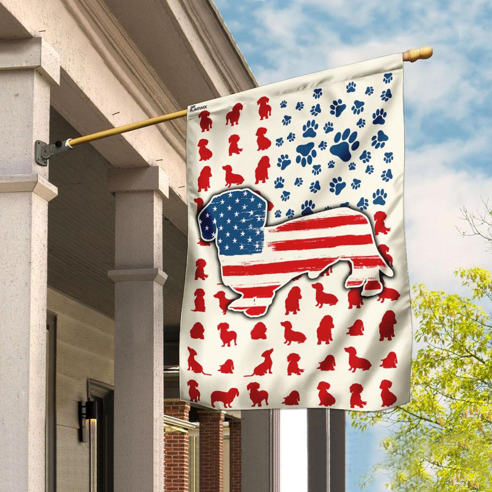 Patriotic Dachshund Flag