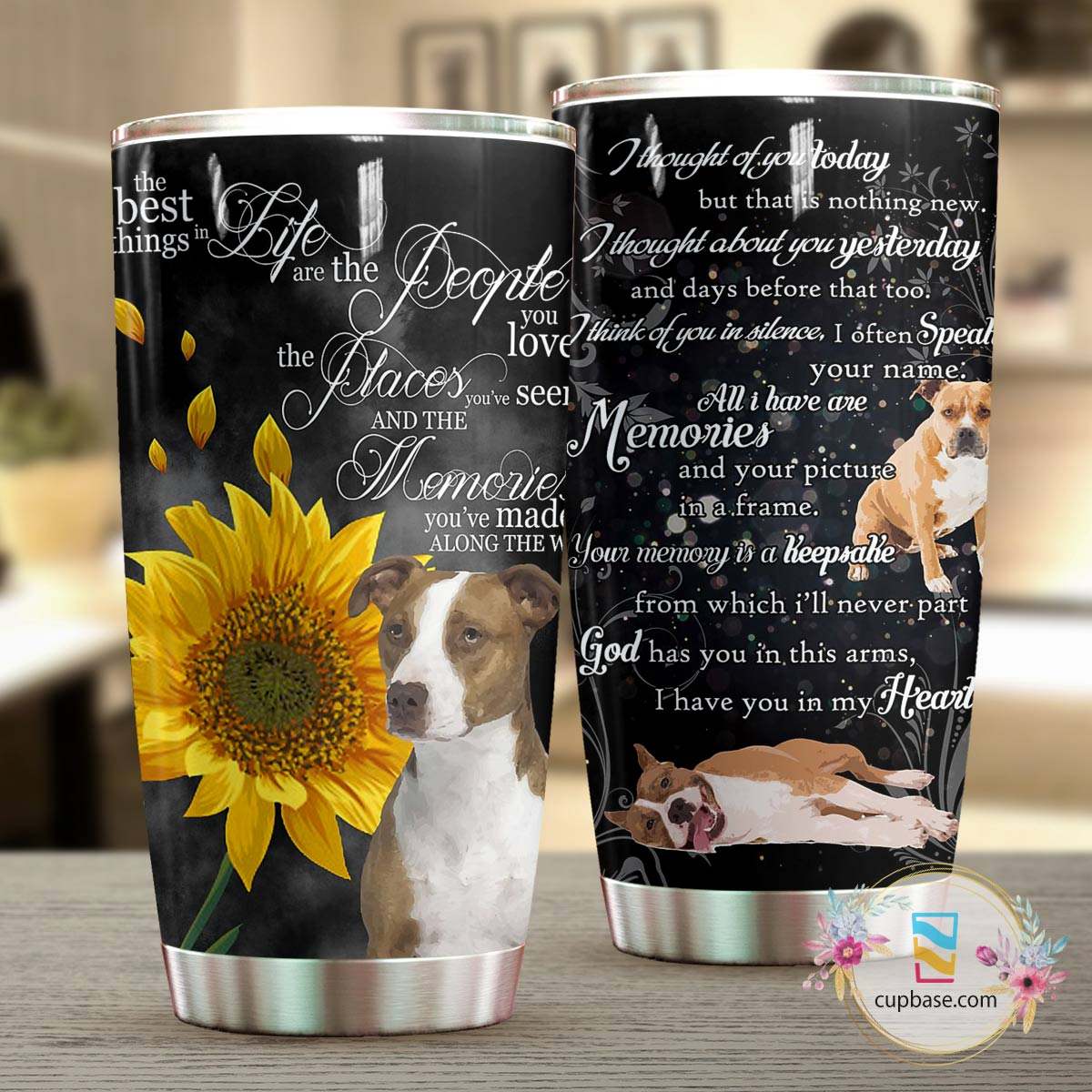 The Best Things In Life Pitbull Tumbler