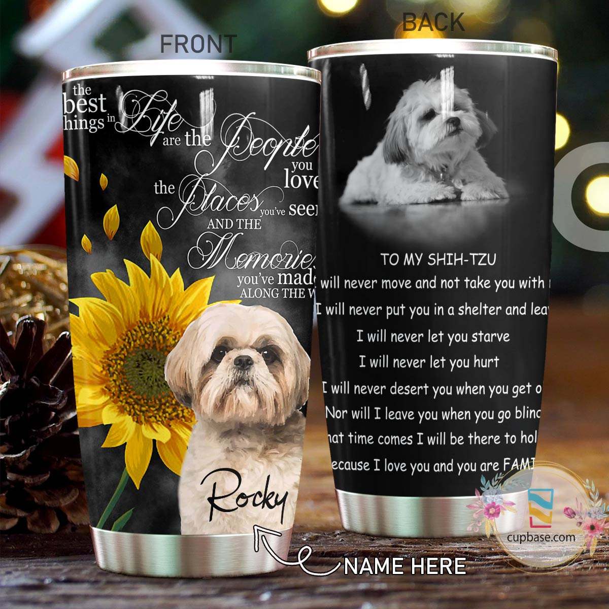 To My Shih Tzu Personalized Tumbler