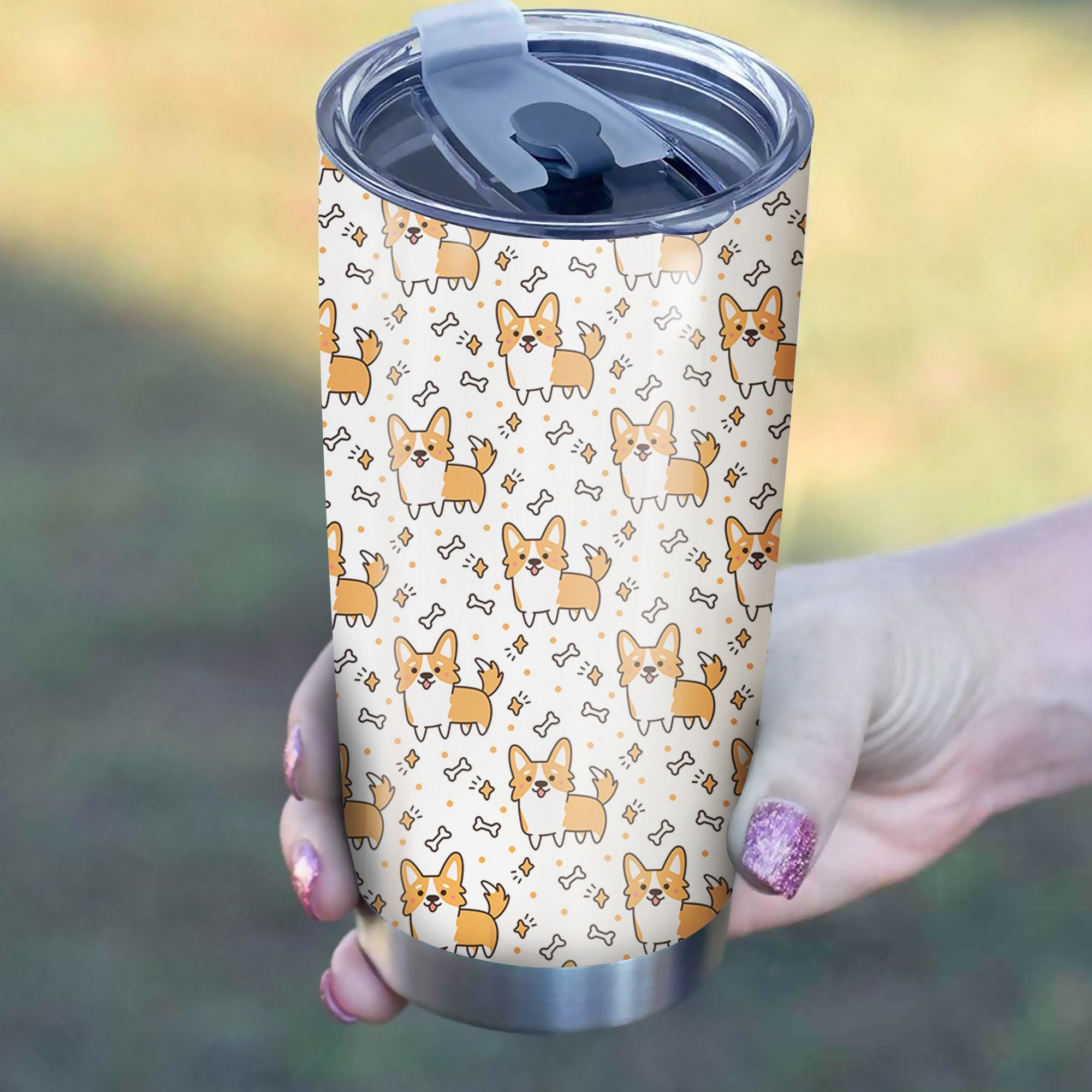 Corgi Cute Pattern Tumbler