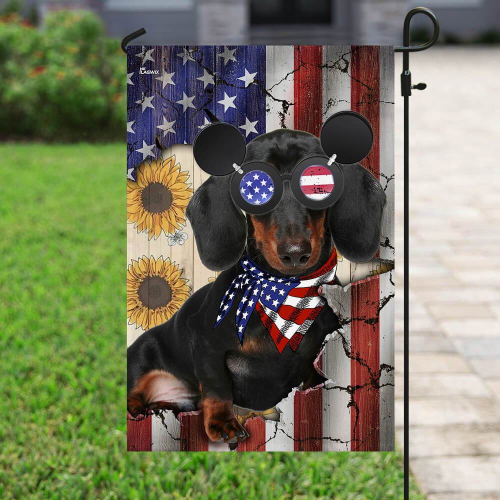 Dachshund Us Flag