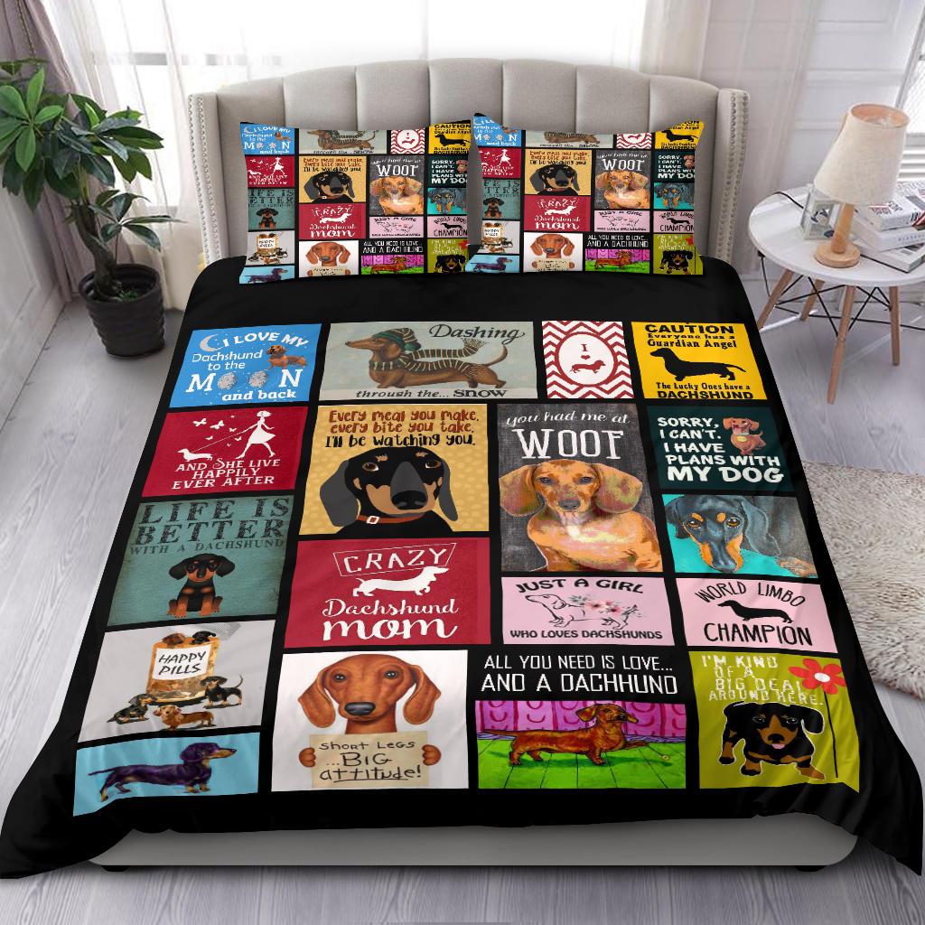 Dachshund New Bedding Duvet Cover And Pillowcase Set
