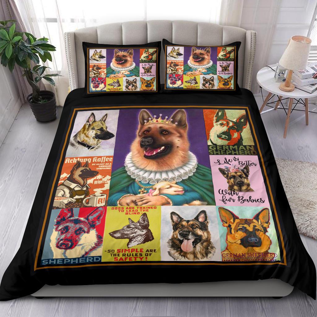 German Shepherd Bedding Duvet Cover And Pillowcase Set