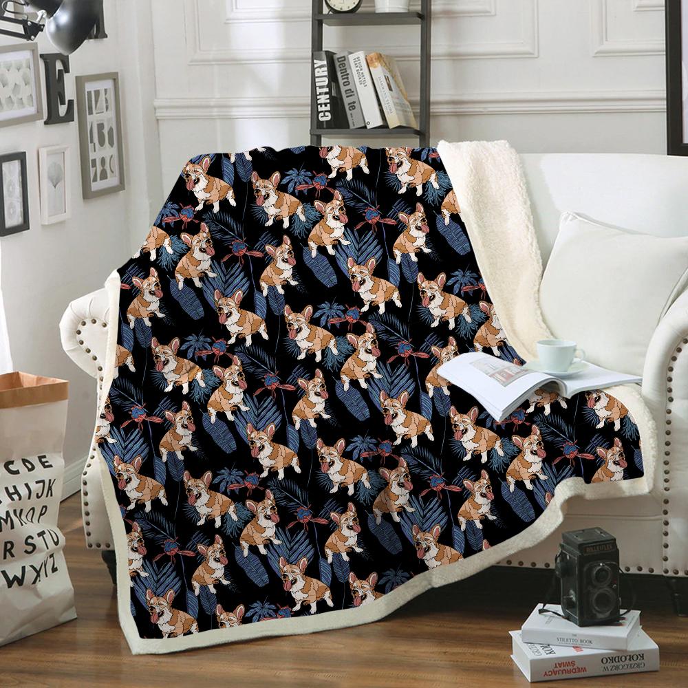 Cute Welsh Corgi Blanket