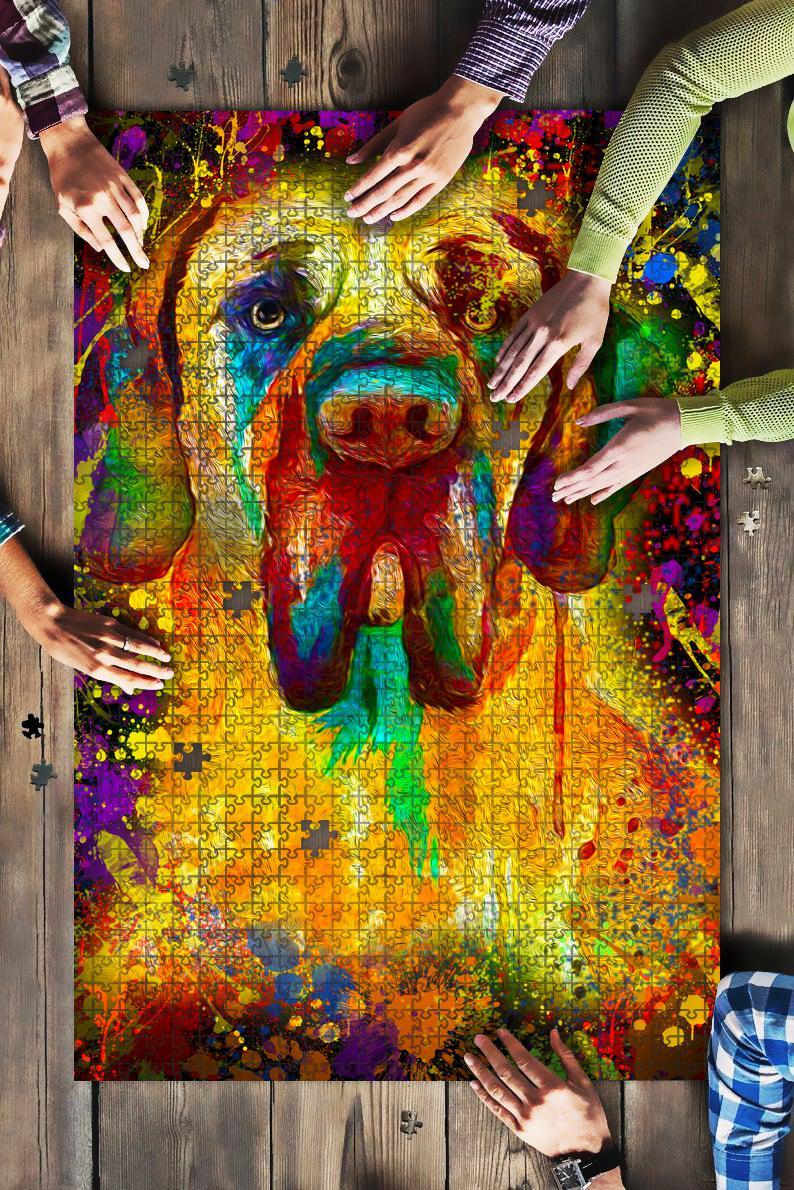 Great Dane Dog Colorful Jigsaw Puzzle