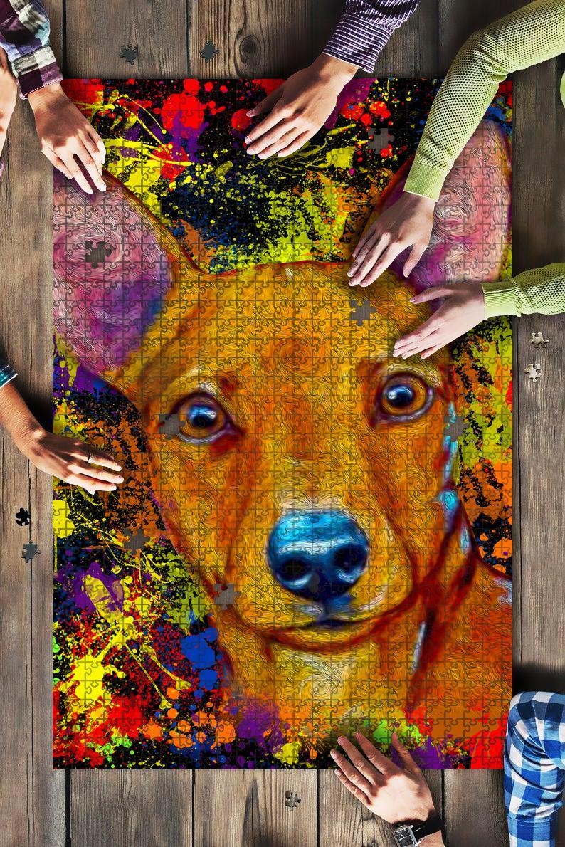 Miniature Pinscher Dog Colorful Jigsaw Puzzle