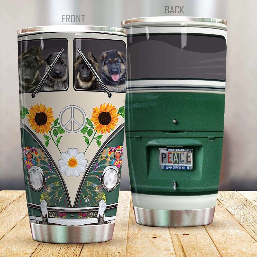 German Shepherd Hippie Bus T3107 Mh17 Tumbler