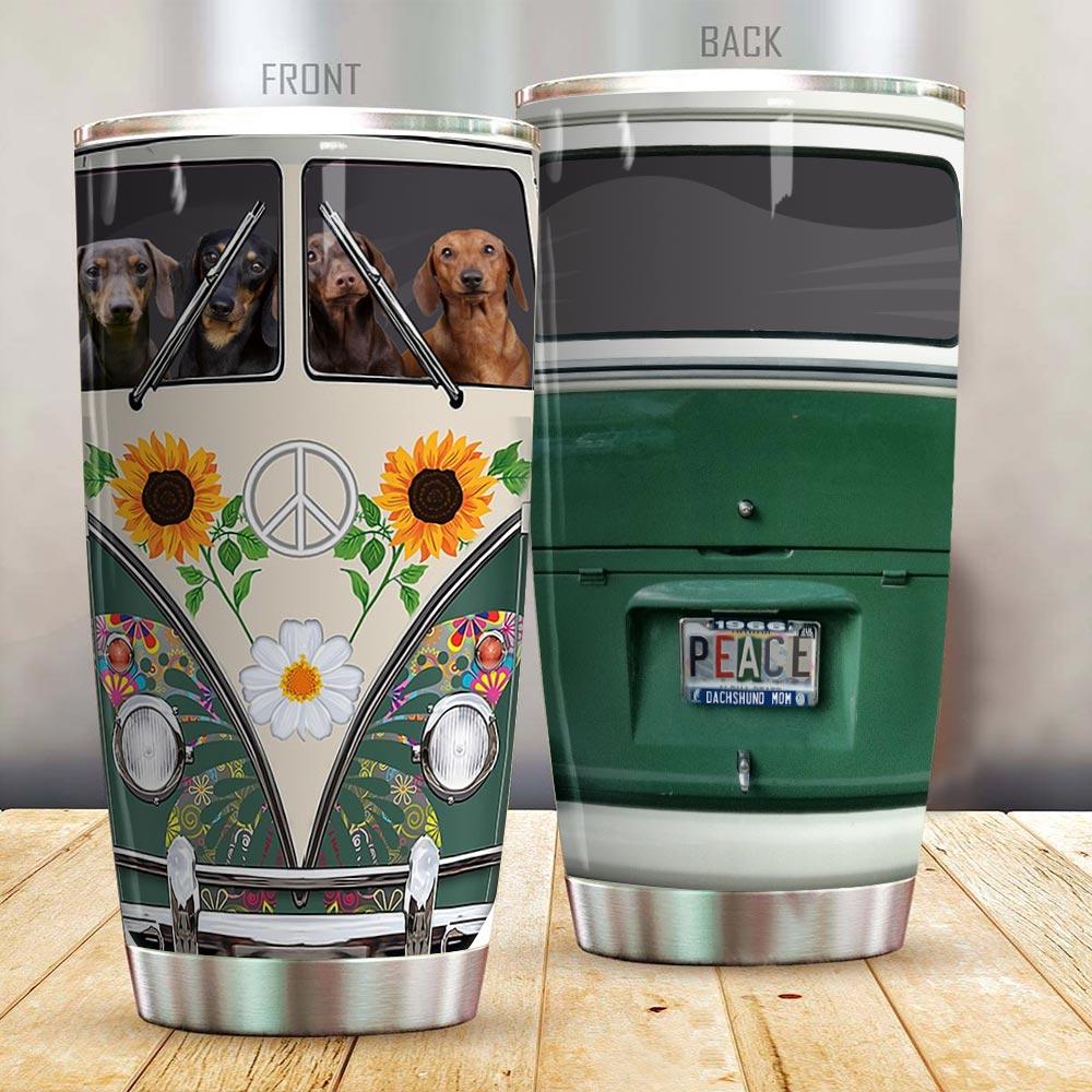 Dachshund Hippie Bus T3107 Mh17 Tumbler