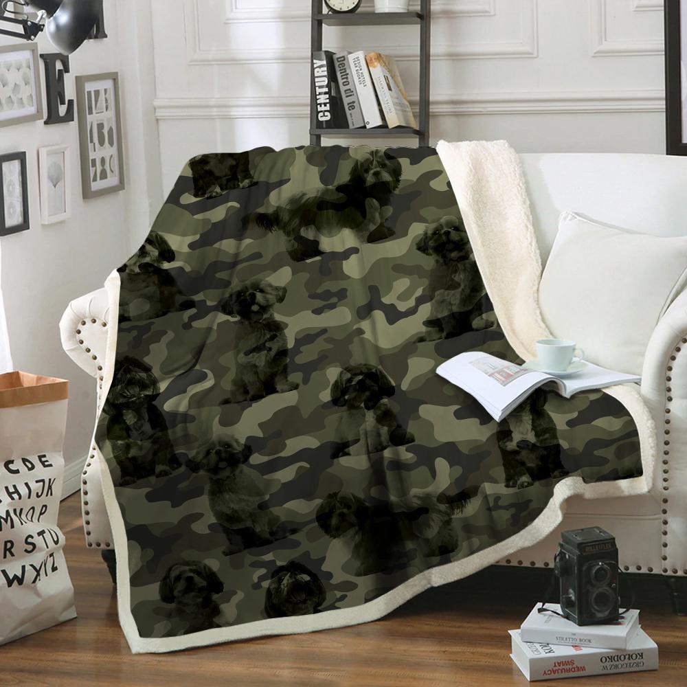 Shih Tzu Camo Blanket