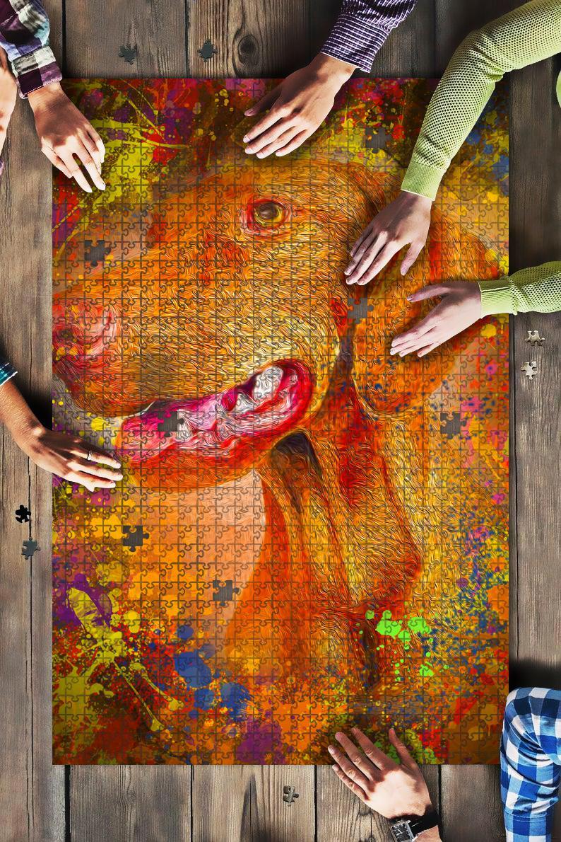 Vizsla Dog Colorful Jigsaw Puzzle