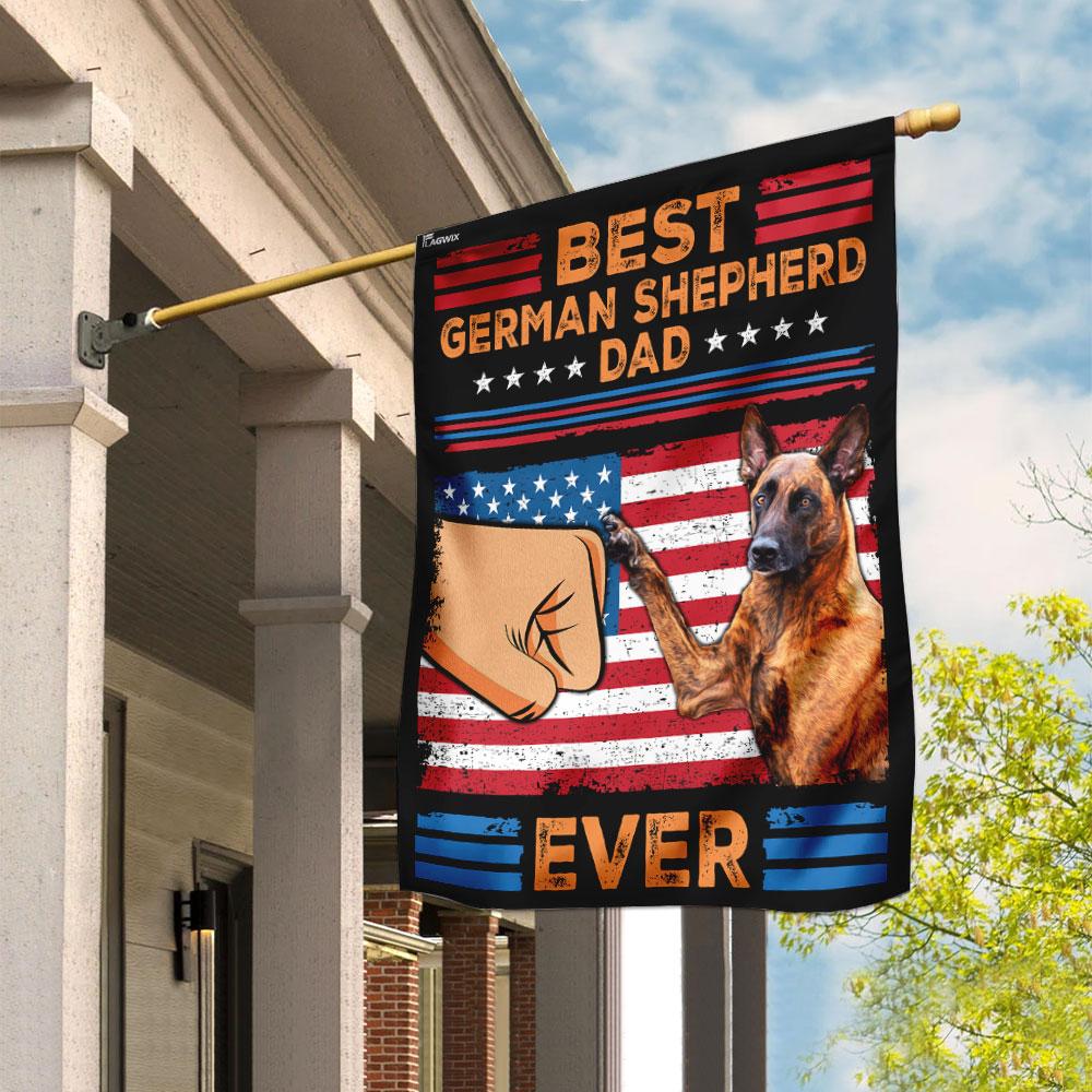 Best German Shepherd Dad Ever Flag
