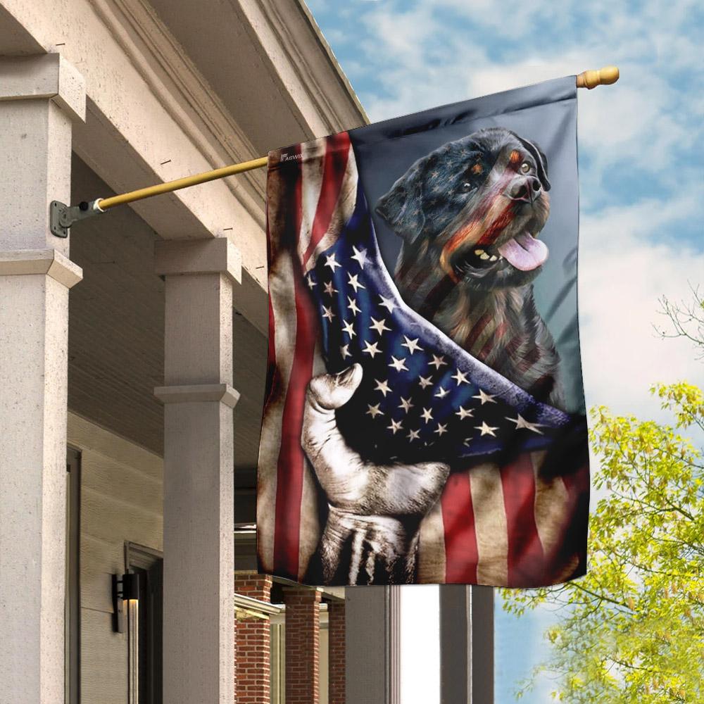 Rottweiler American Us Flag