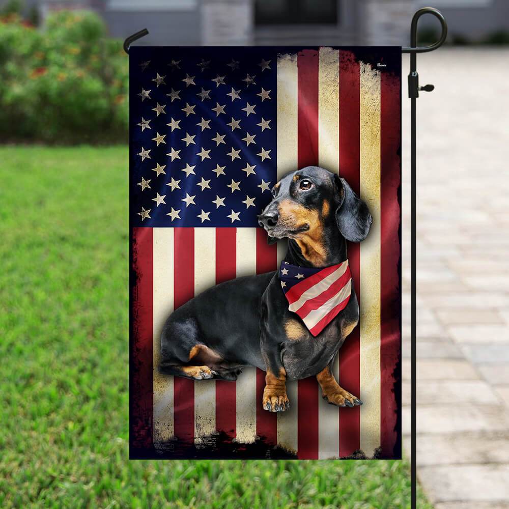 Dachshund American Flag