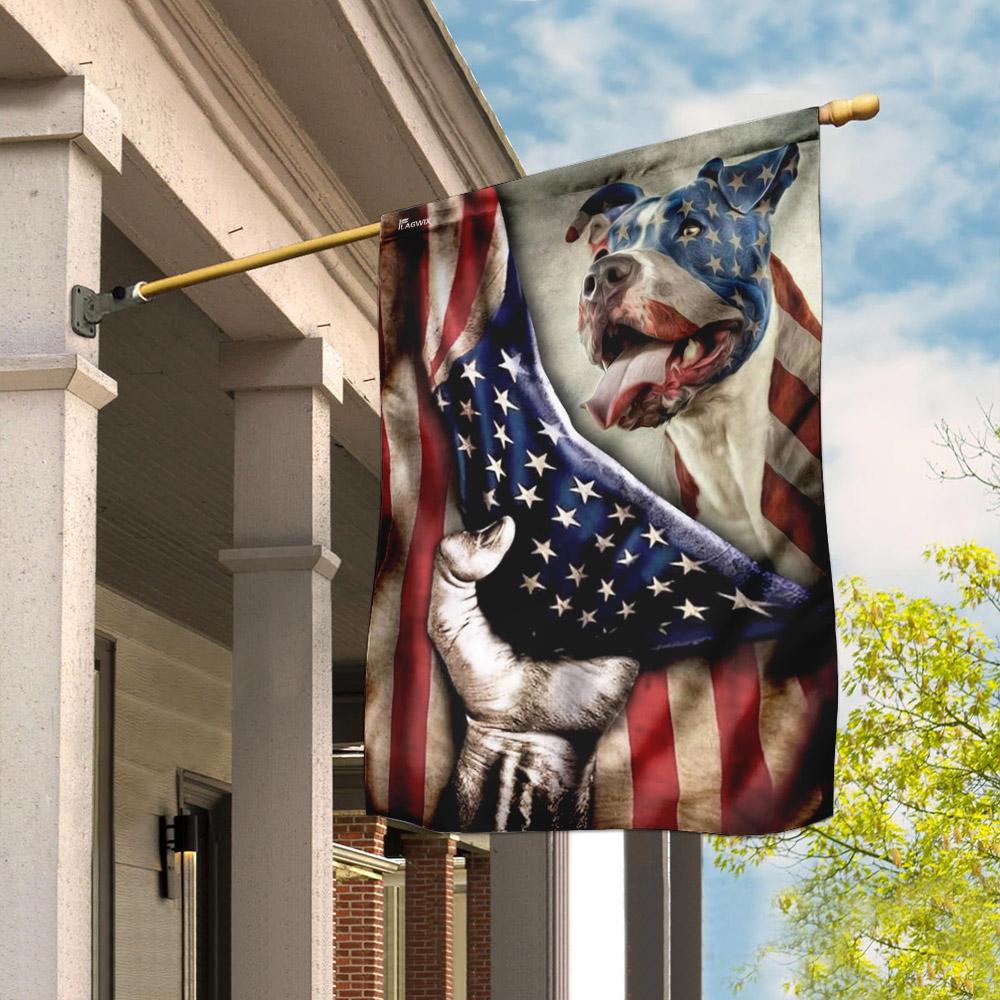 Pit Bull American Us Flag