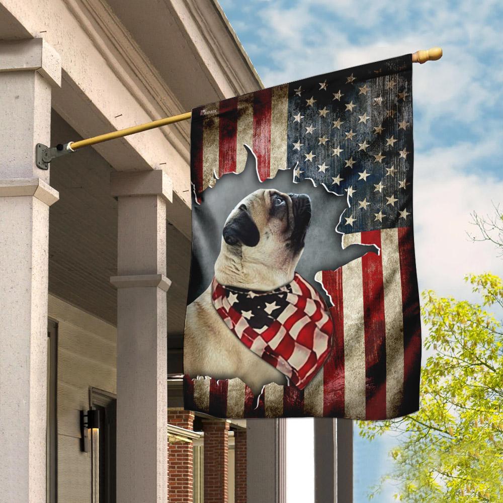 Pug Happy 4th Of July American Us Flag