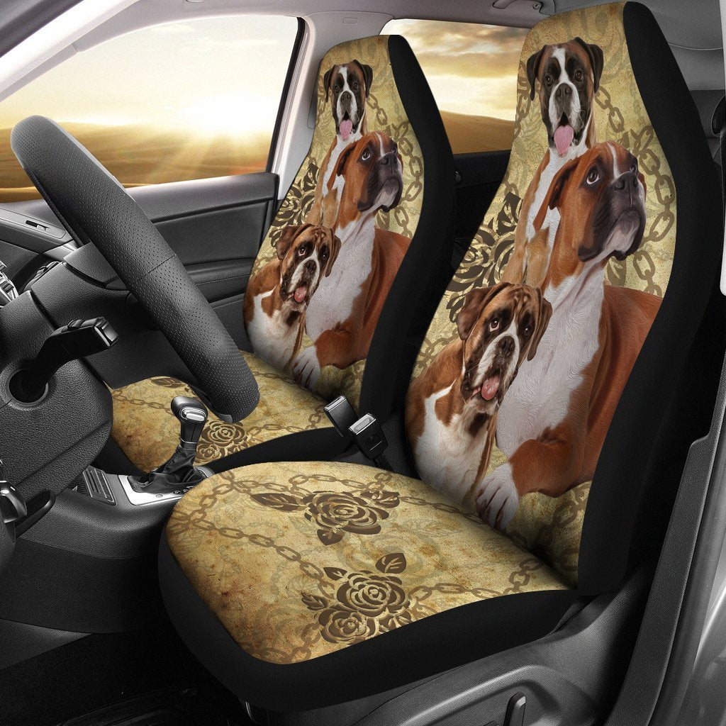 Boxer Dogs Pets Animals Car Seat Cover