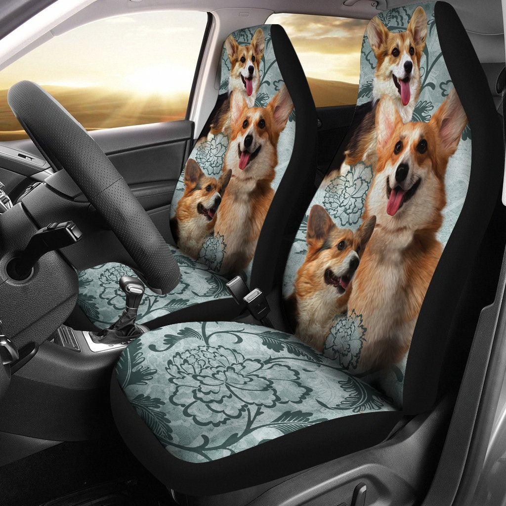 Cute Corgi Car Seat Cover