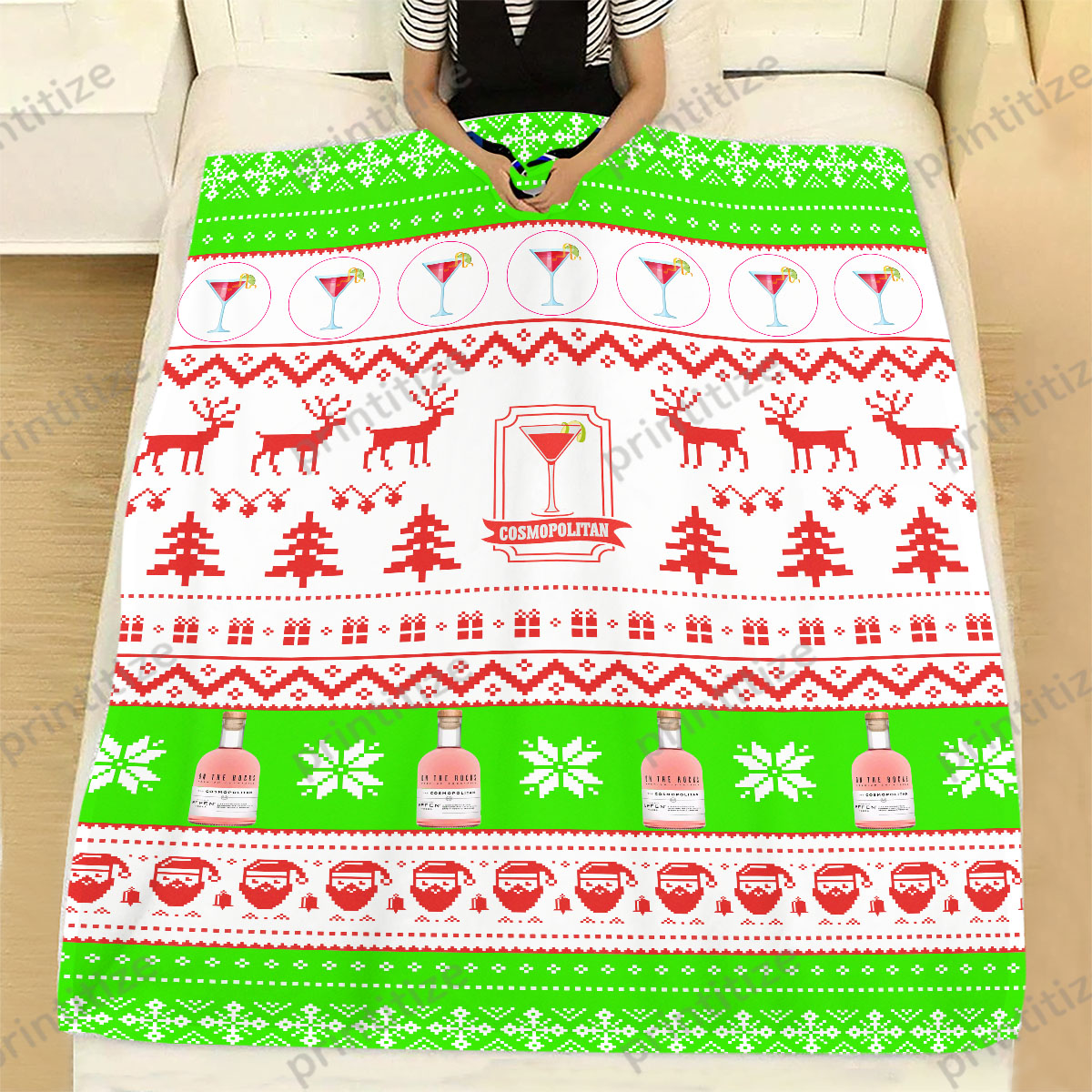 Cosmopolitan Ugly Christmas Pattern Blanket