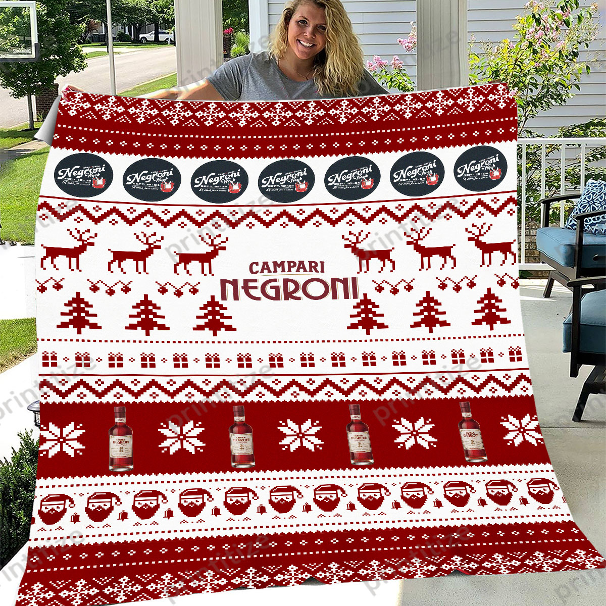 Negroni Ugly Christmas Pattern Blanket