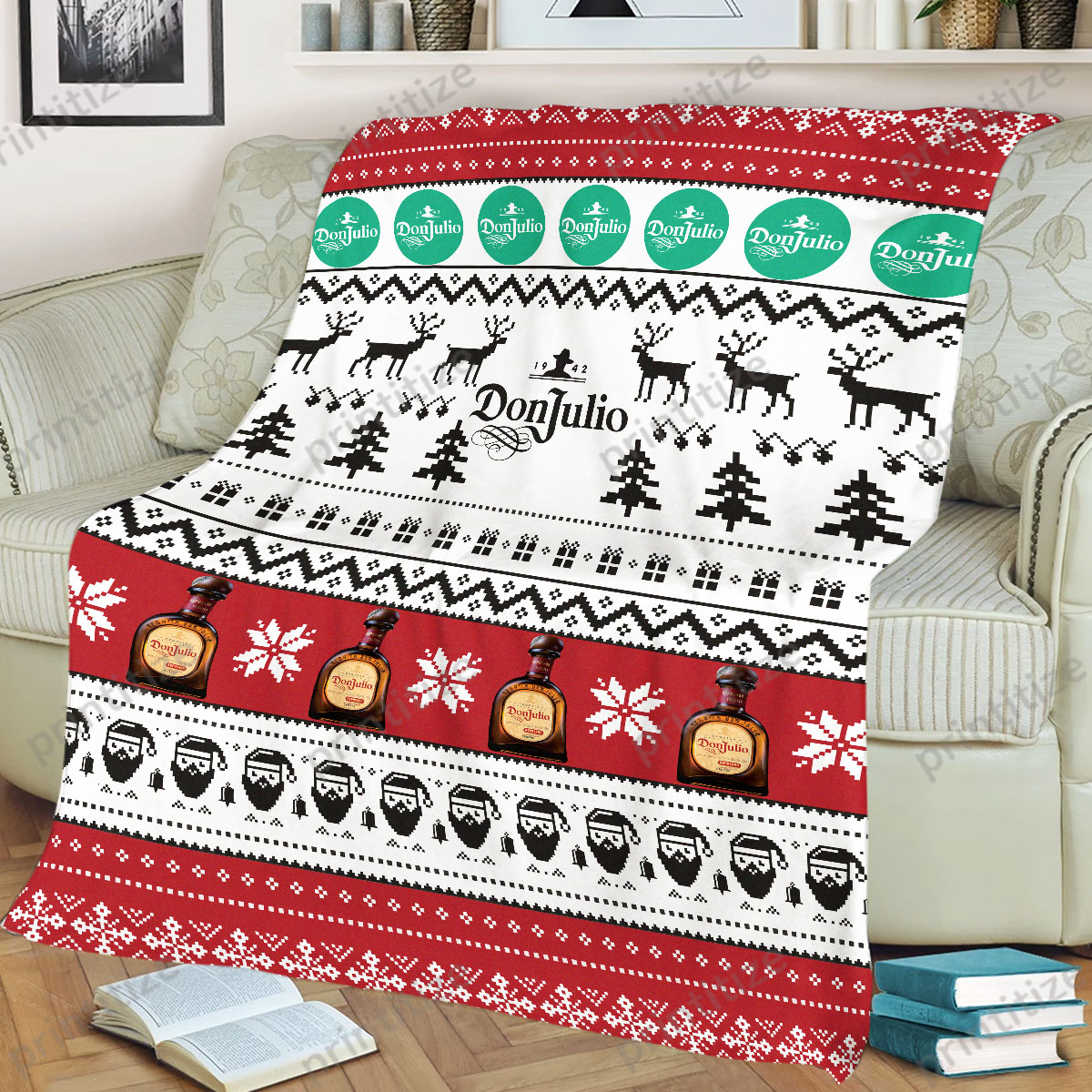 Don Julio Funny Ugly Christmas Pattern Blanket