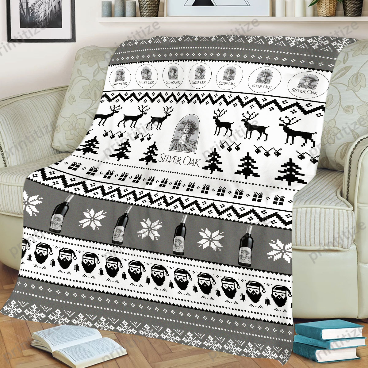 Silver Oak Ugly Christmas Pattern Blanket