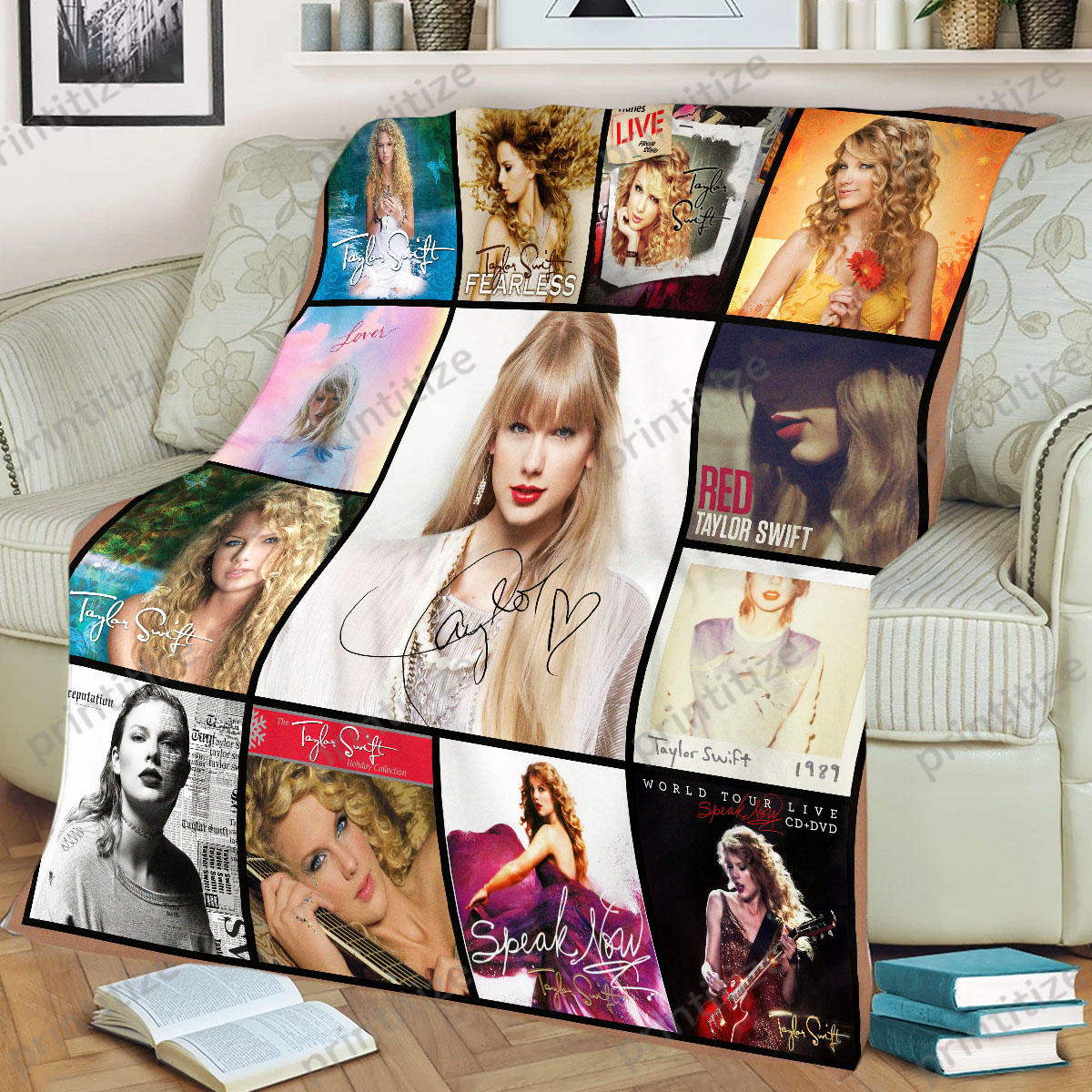 Taylor Swift Signed For Fans Blanket