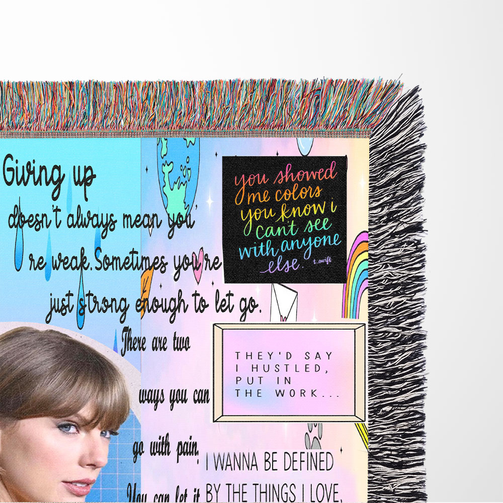 Personalized Custom Name Taylor Swift Quote Lyric Premium Woven Blanket