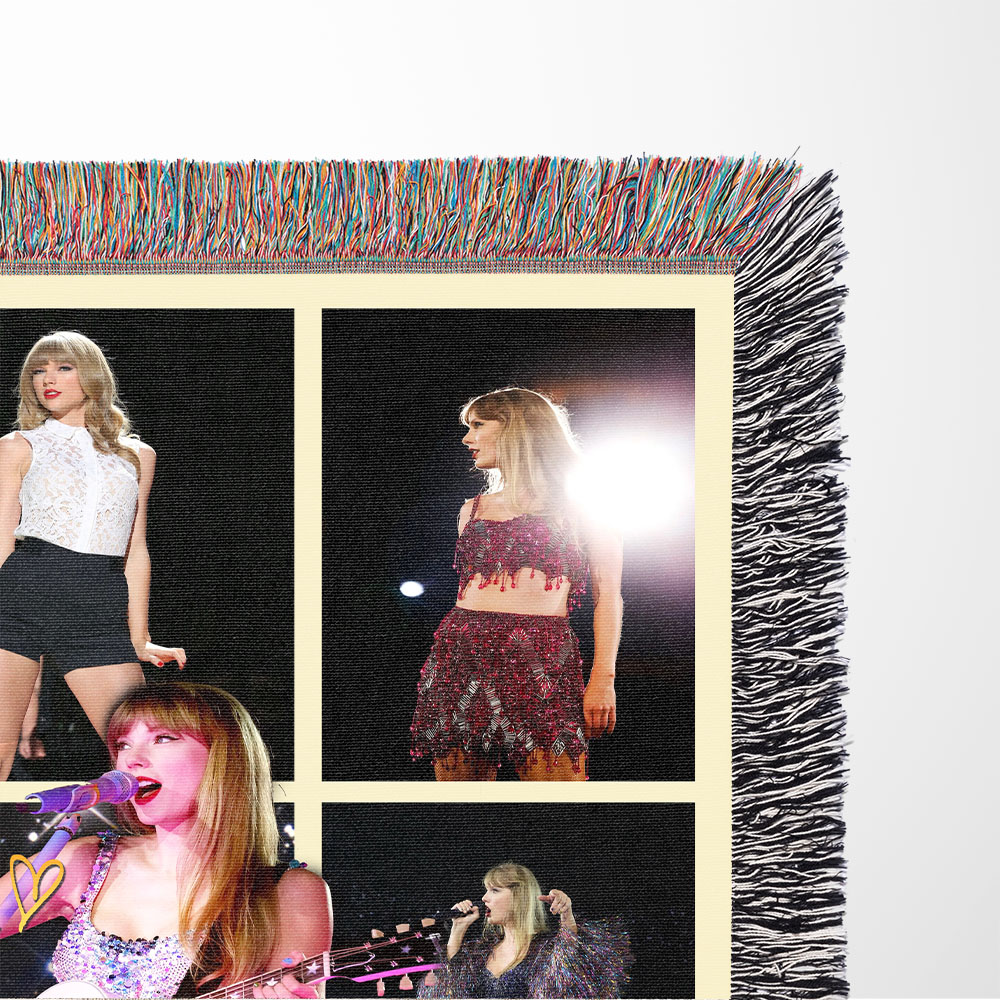 Personalized Custom Name Music Taylor Swift The Eras Tour Premium Woven Blanket