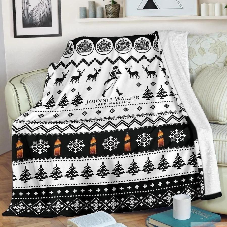 Johnie Walker Ugly Xmas Whisky Fleece Blanket